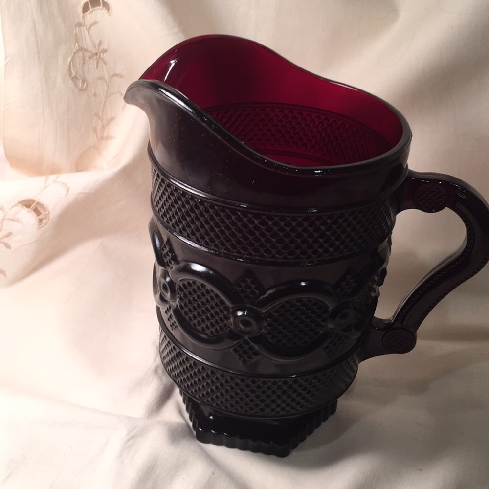 Avon 1876 Cap Cod Red Glass - Pitcher